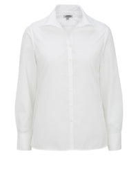 Women's Long Sleeve Lightweight Poplin Shirt - 5295 - White