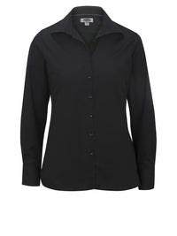 Women's Long Sleeve Lightweight Poplin Shirt - 5295 - Black