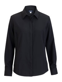 Women's Flexbatiste Café Long Sleeve Shirt - 5297 - Black