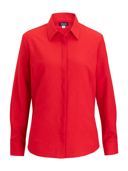 Women's Flexbatiste Café Long Sleeve Shirt - 5297 - Red
