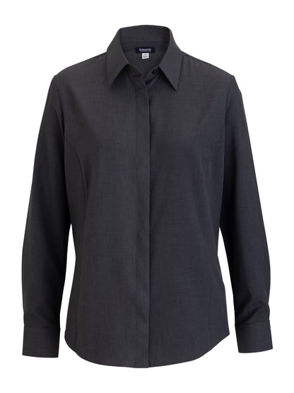 Women's Flexbatiste Café Long Sleeve Shirt - 5297 - Steel Grey