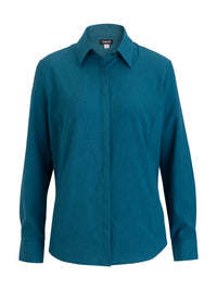 Women's Flexbatiste Café Long Sleeve Shirt - 5297 - Caribbean Blue