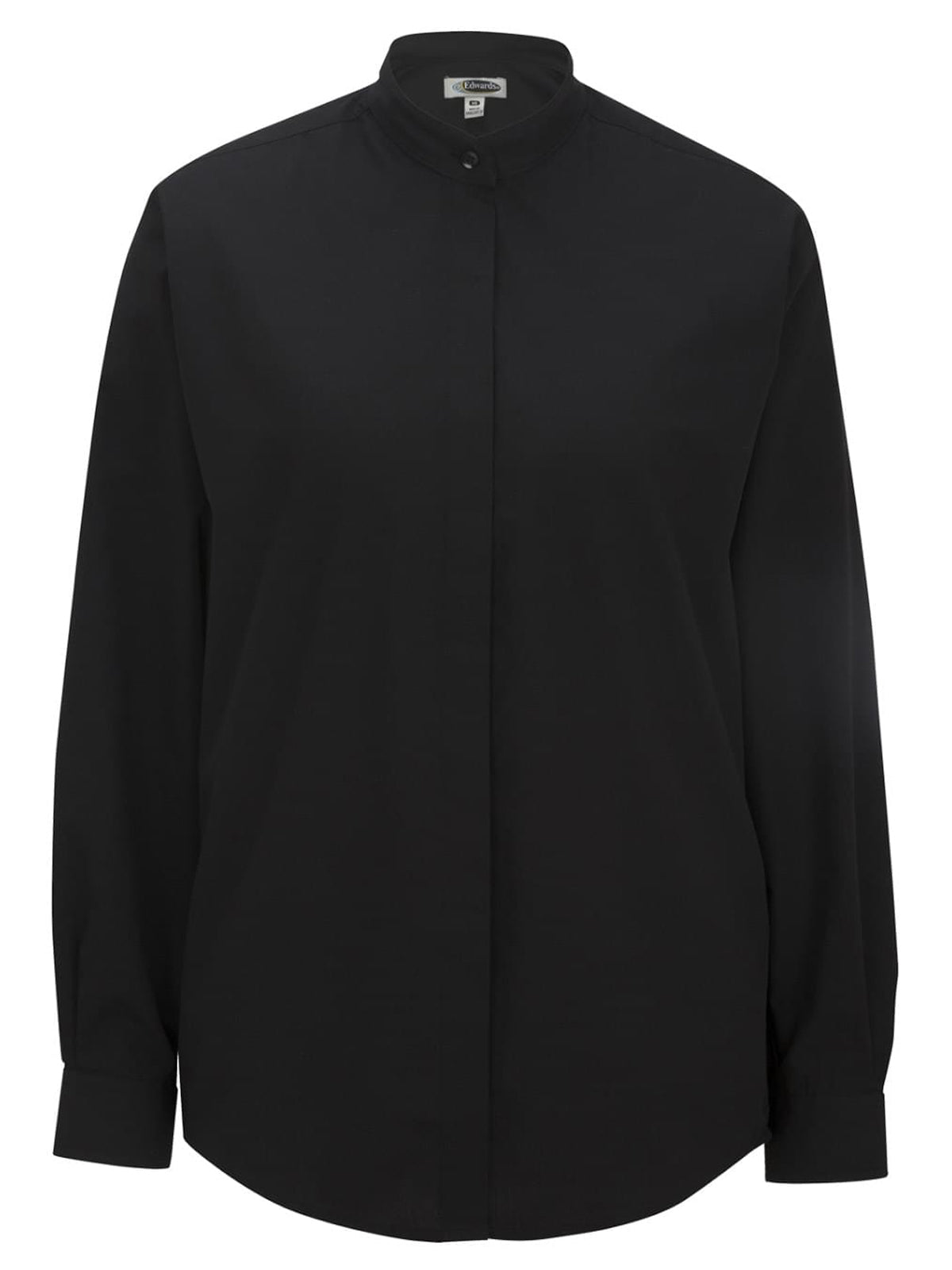 Women's Banded Collar Shirt - 5396 - Black