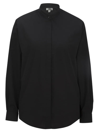 Women's Banded Collar Shirt - 5396 - Black