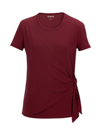 Women's Pocketless Soft Wrap Blouse - 5428 - Scarlet