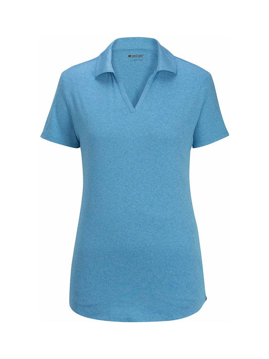 Women's Moisure Wicking Polo - 5592 - Marina Blue Heather