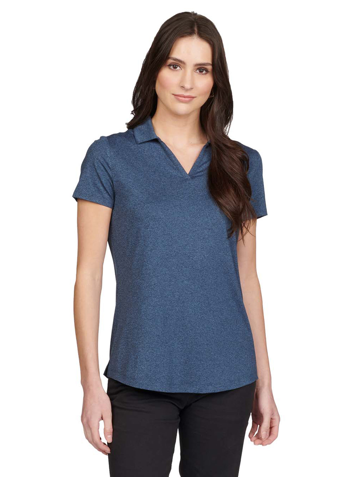 Women's Moisure Wicking Polo - 5592 - Navy Agate Heather