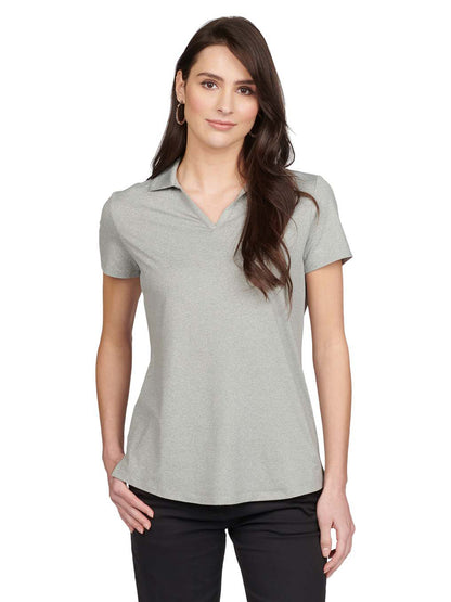 Women's Moisture Wicking Polo - 5592 - Platinum Heather