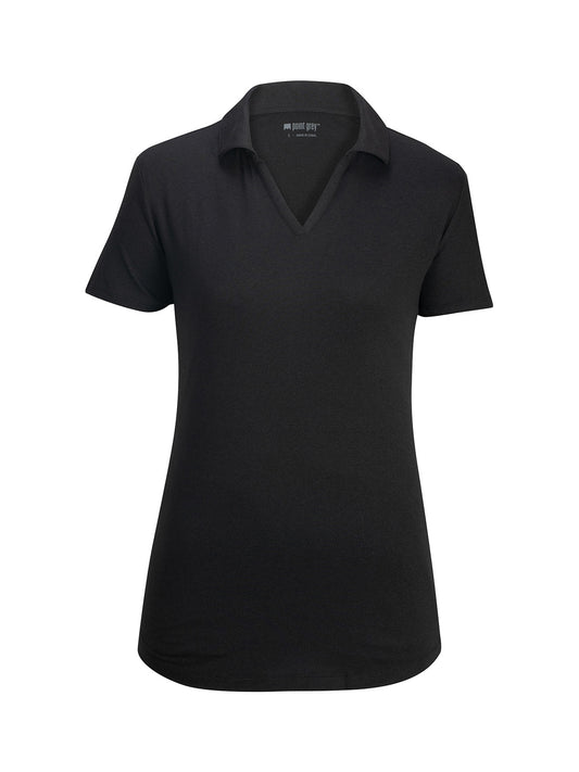 Women's Moisure Wicking Polo - 5592 - Black Heather