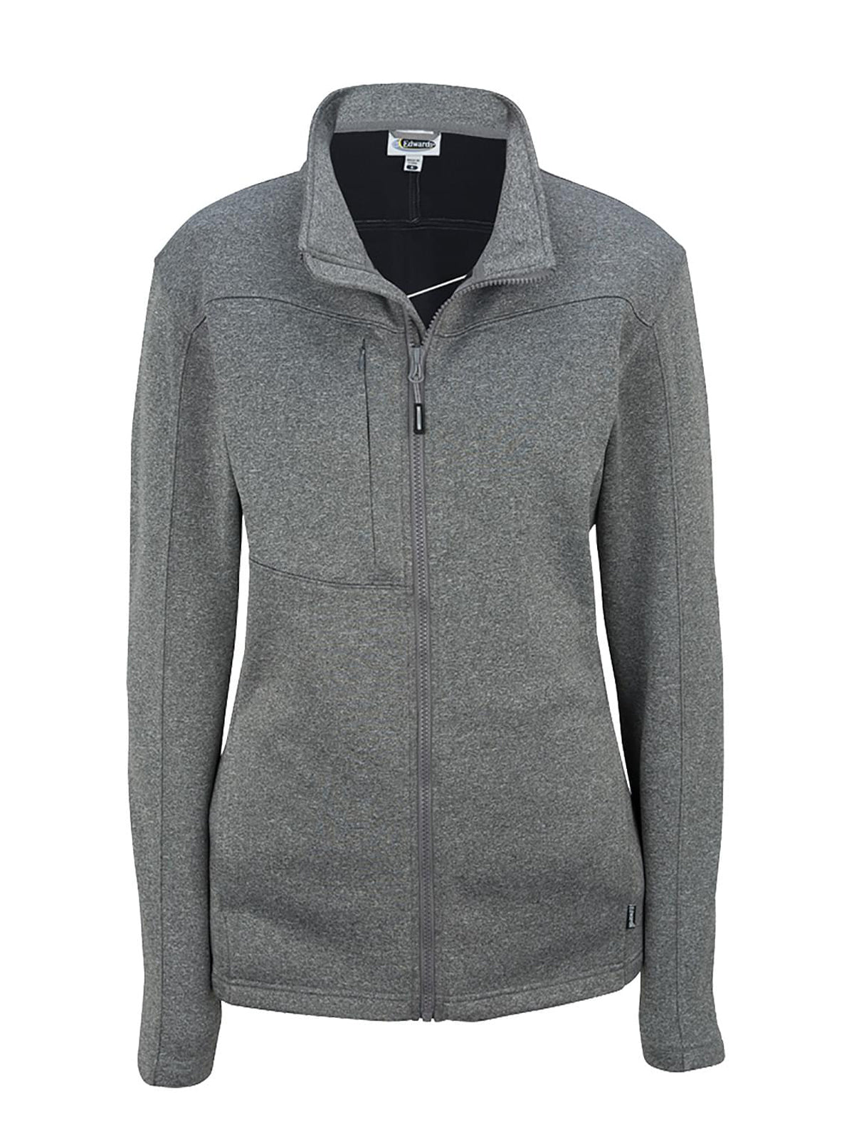 Women's Breathable Performance Tek Jacket - 6440 - Grey Heather w/ Black Fleece