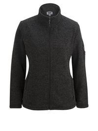 Women's Knit Fleece Jacket - 6460 - Black Heather