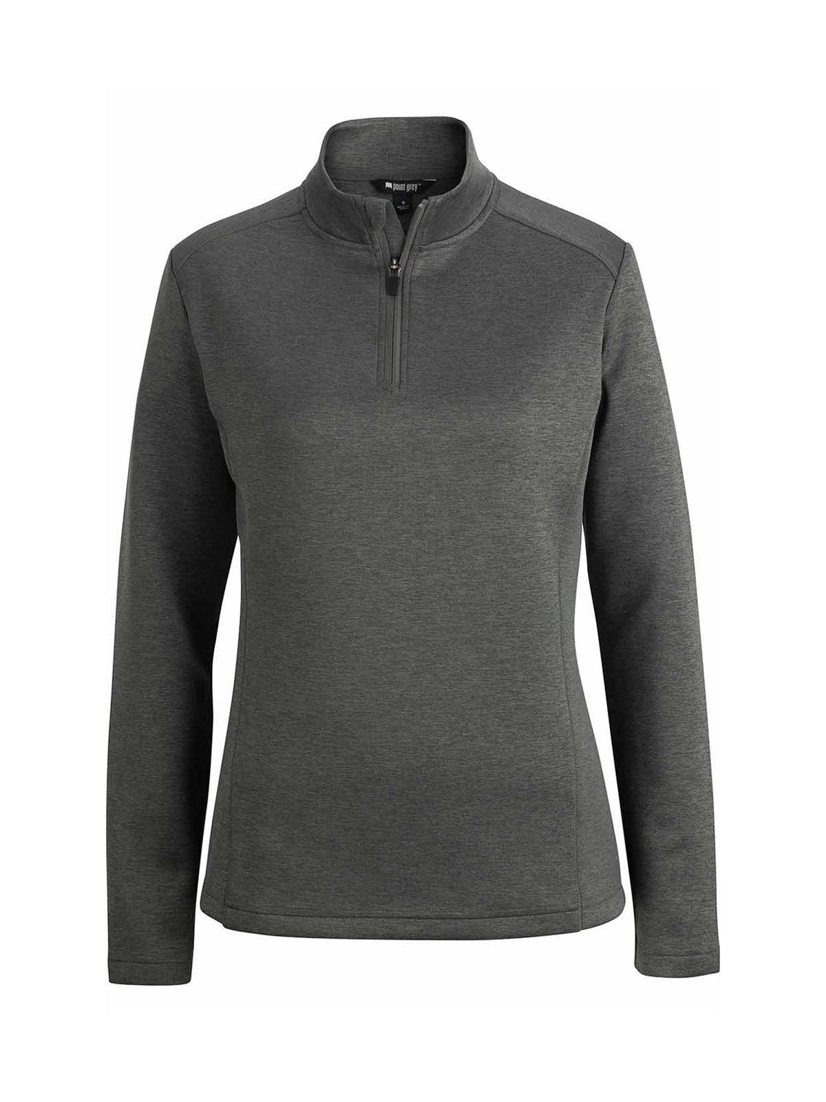 Women's Double Knit Quarter Zip Sweatshirt - 6482 - Olive Heather