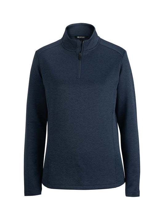 Women's Double Knit Quarter Zip Sweatshirt - 6482 - Navy Agate Heather