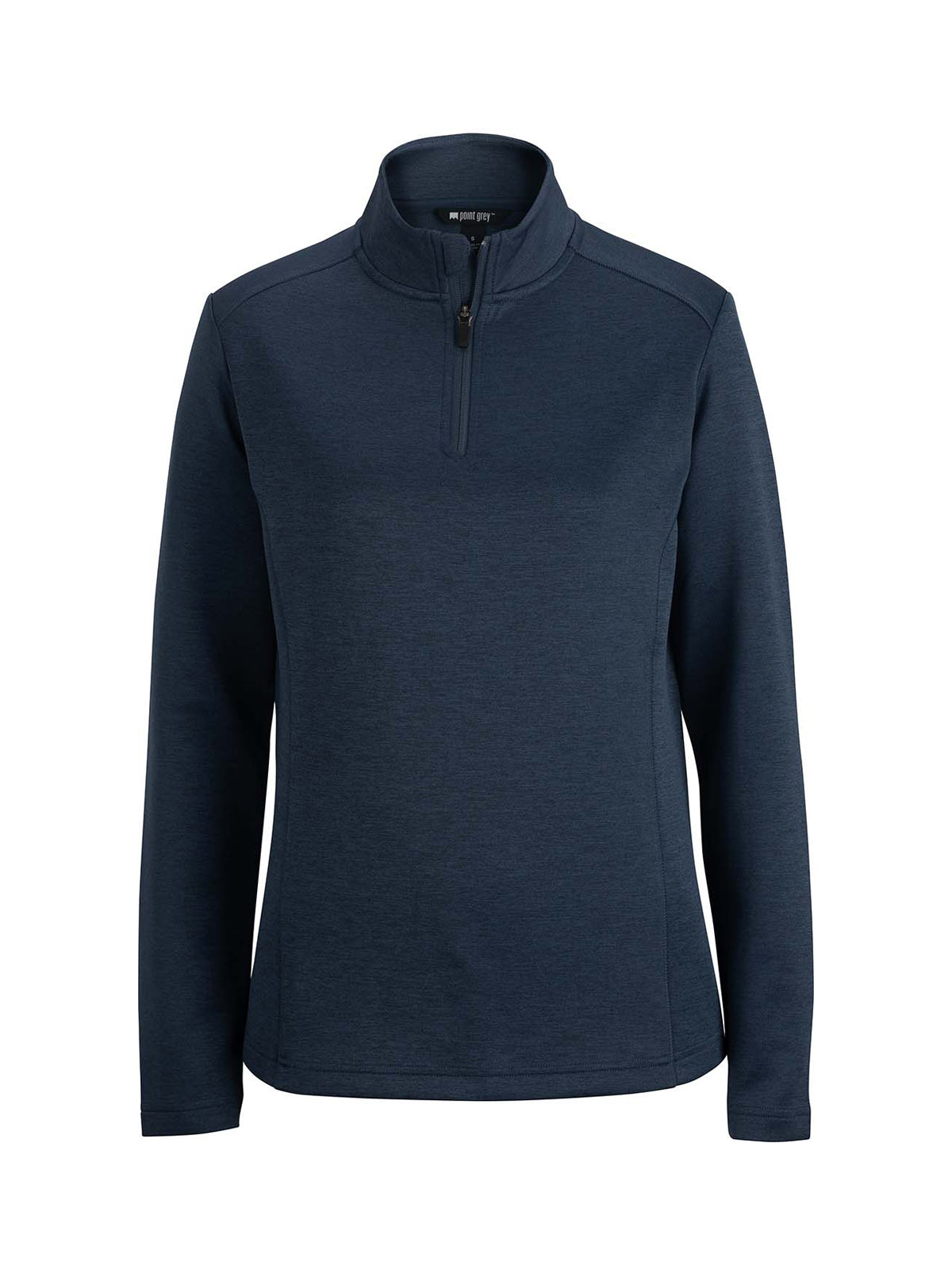 Women's Double Knit Quarter Zip Sweatshirt - 6482 - Navy Agate Heather
