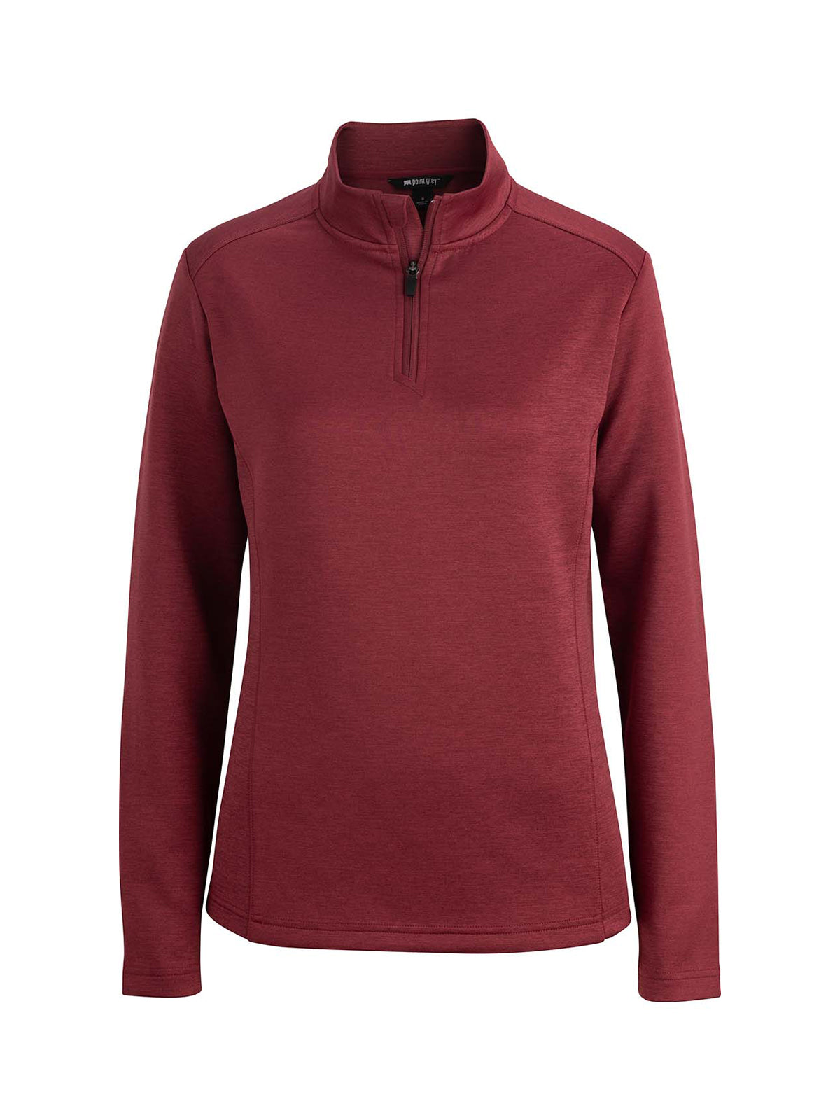 Women's Double Knit Quarter Zip Sweatshirt - 6482 - Scarlet Heather