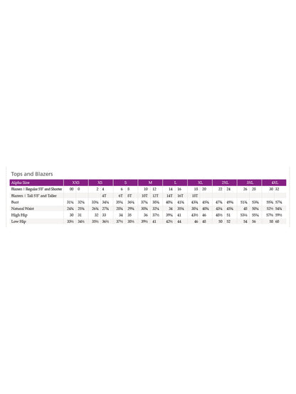 SIZECHART