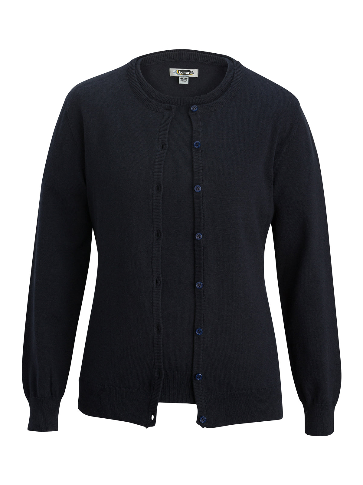 Women's Pocketless Twinset Cotton Cardigan & Shell - 7138 - Navy