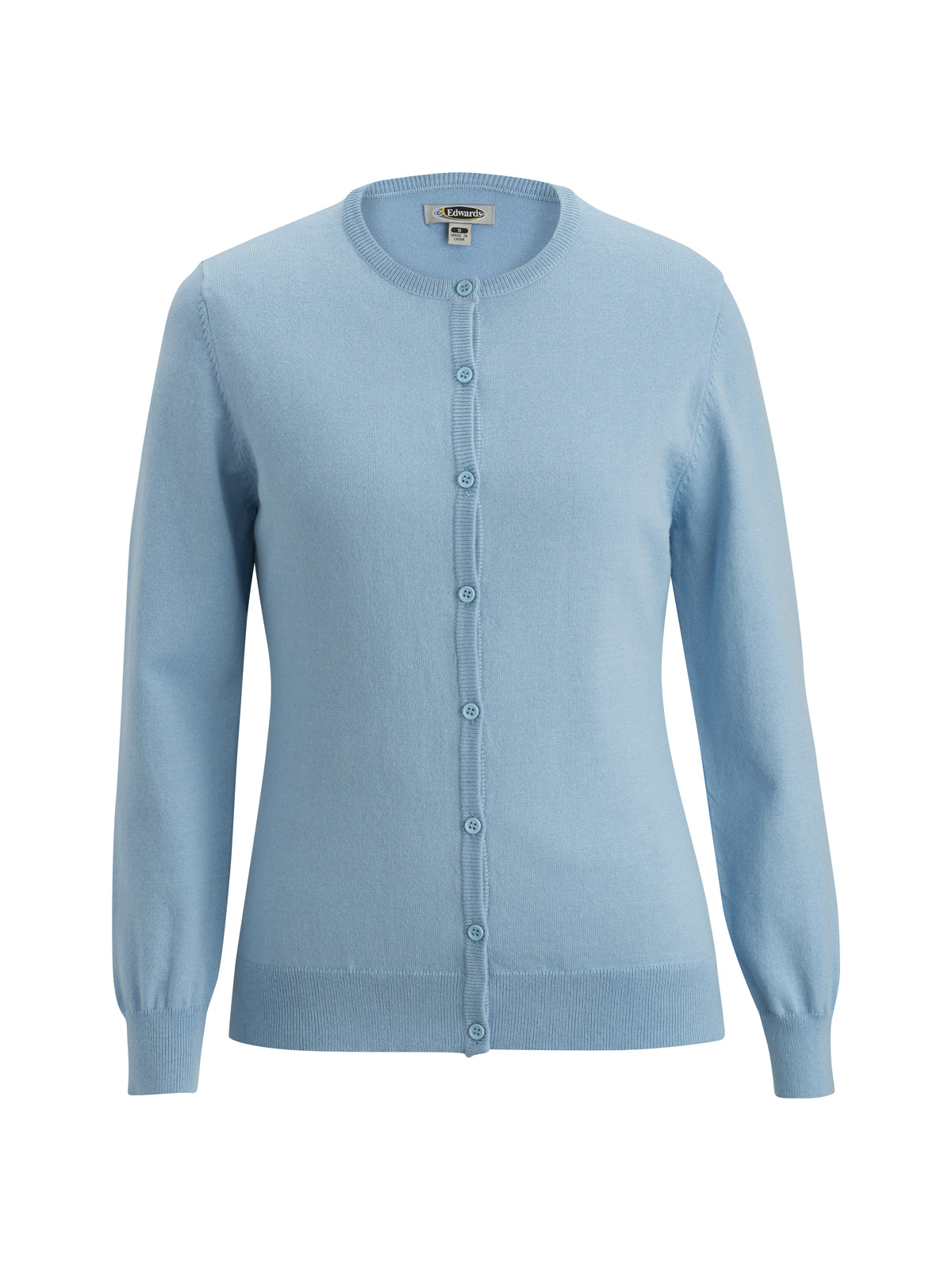 Women's Pocketless Twinset Cotton Cardigan & Shell - 7138 - Sky Blue