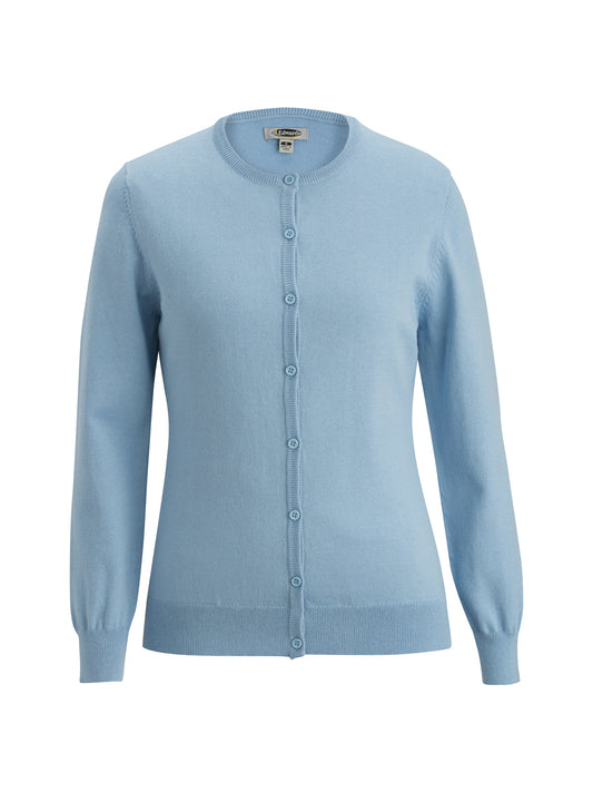 Women's Pocketless Twinset Cotton Cardigan & Shell - 7138 - Sky Blue