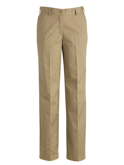 Women's Four-Pocket Chino Flat Front Pant - 8537 - Tan