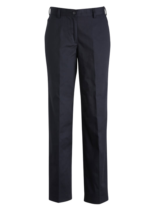Women's Four-Pocket Chino Flat Front Pant - 8537 - Navy