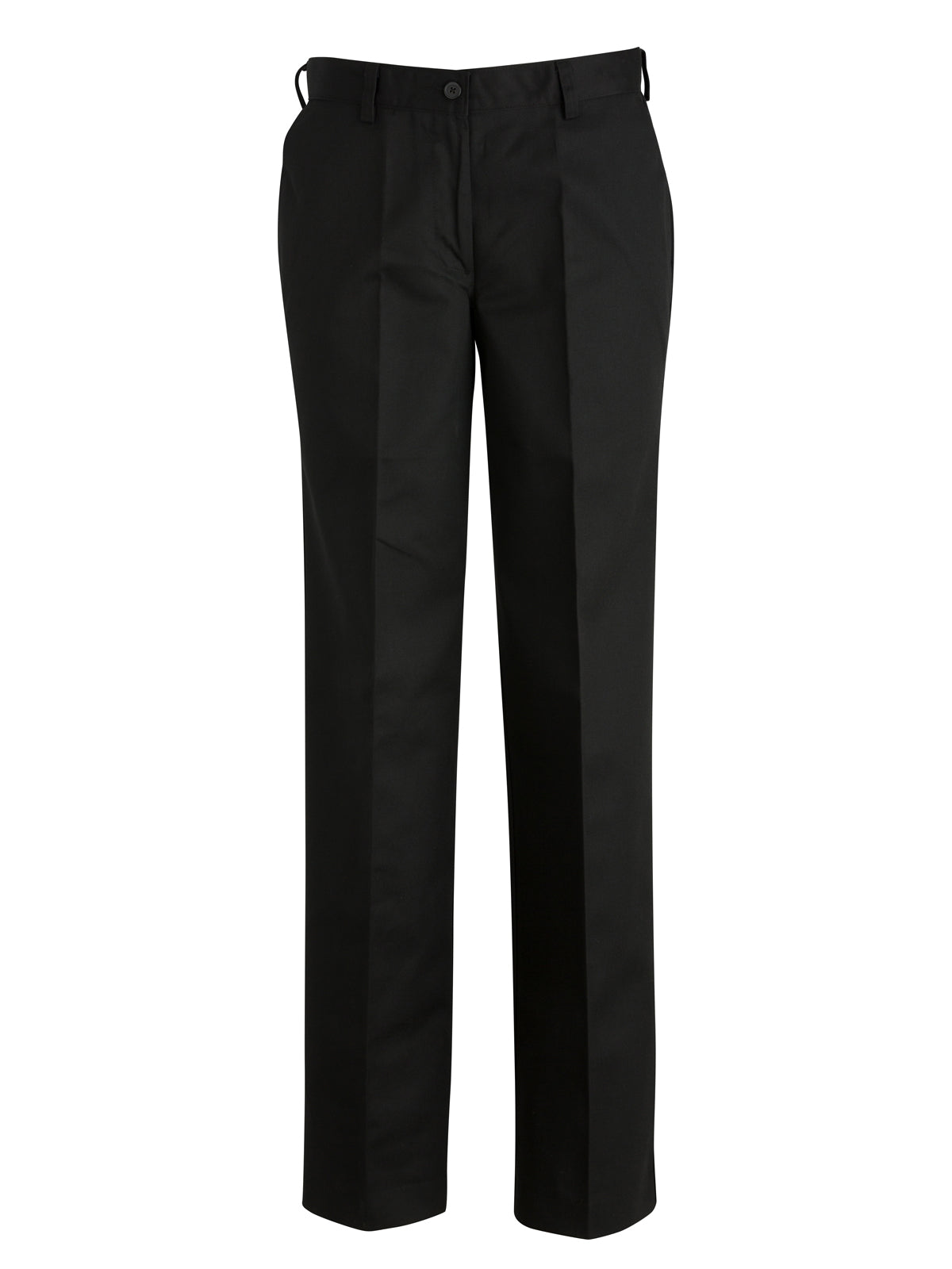 Women's Four-Pocket Chino Flat Front Pant - 8537 - Black