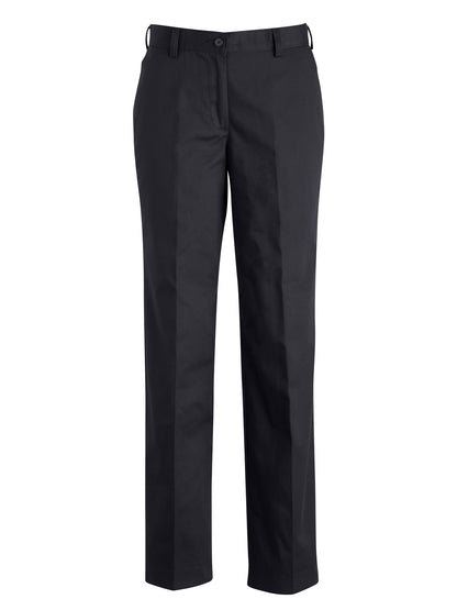 Women's Four-Pocket Chino Flat Front Pant - 8537 - Coal