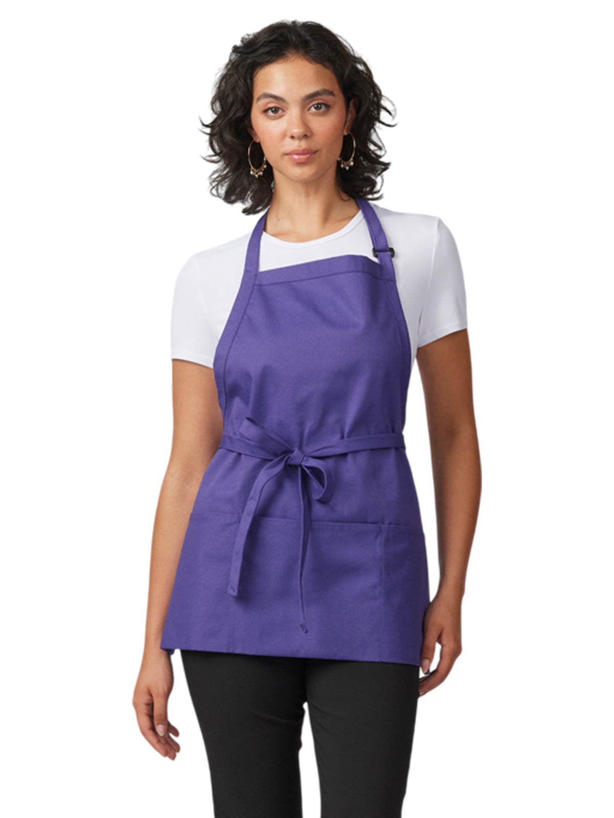 Unisex 3-Pocket Bib Apron - 9002 - Purple