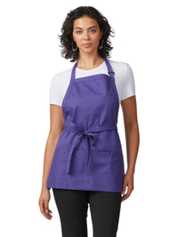 Unisex 3-Pocket Bib Apron - 9002 - Purple