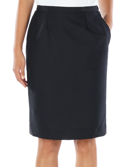Women's 2-Pocket Straight Skirt - 9799 - Black