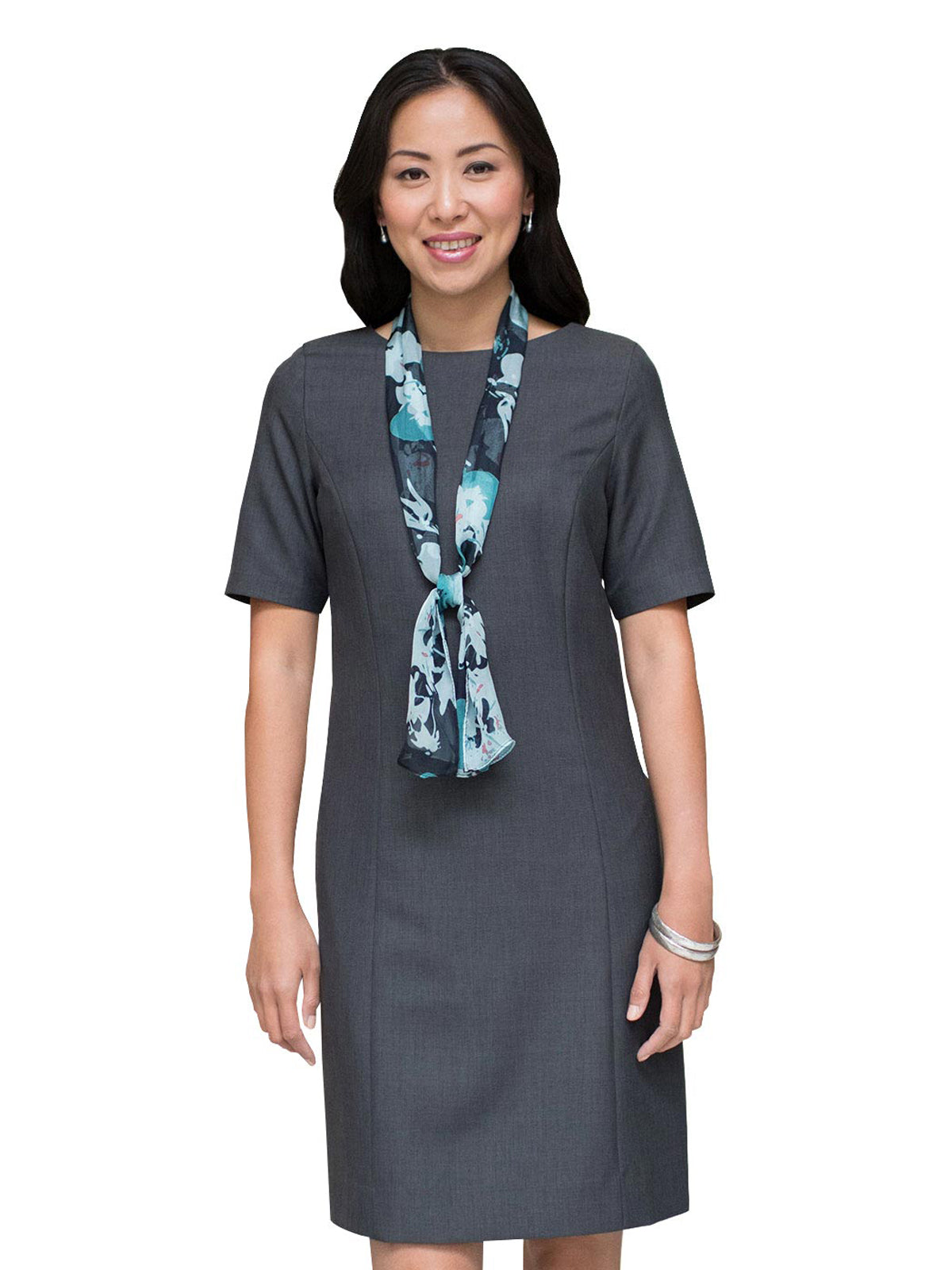 Women's 2-Pocket Synergy Fabric Dress - 9925 - Steel Grey