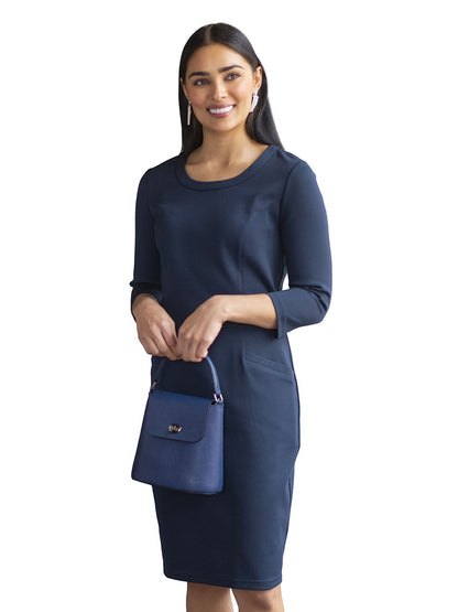 Women's 2-Pocket Sheath Dress - 9935 - Navy