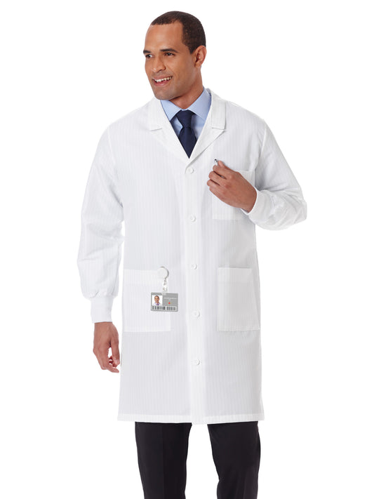 Unisex Three-Pocket 40" Full-Length Lab Coat - 11653 - White