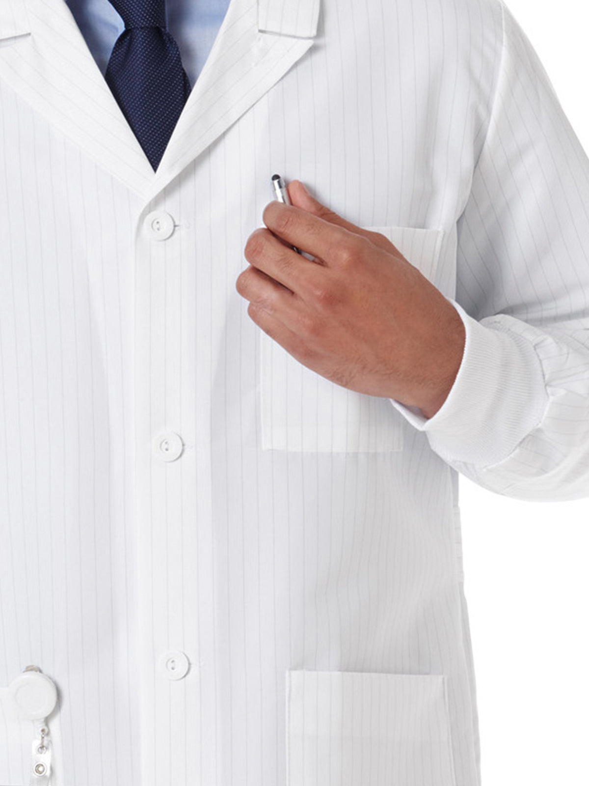 Unisex Three-Pocket 40" Full-Length Lab Coat - 11653 - White