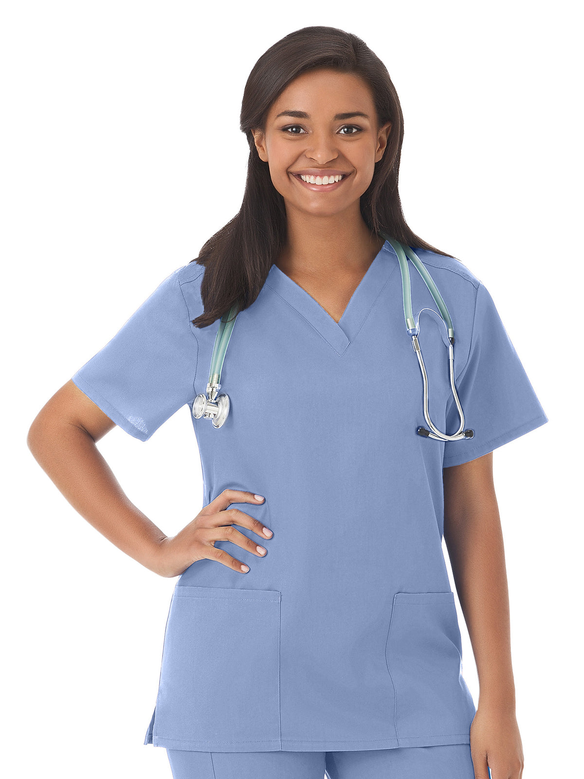 Women's 2-Pocket Scrub Top - 14700 - Ceil Blue