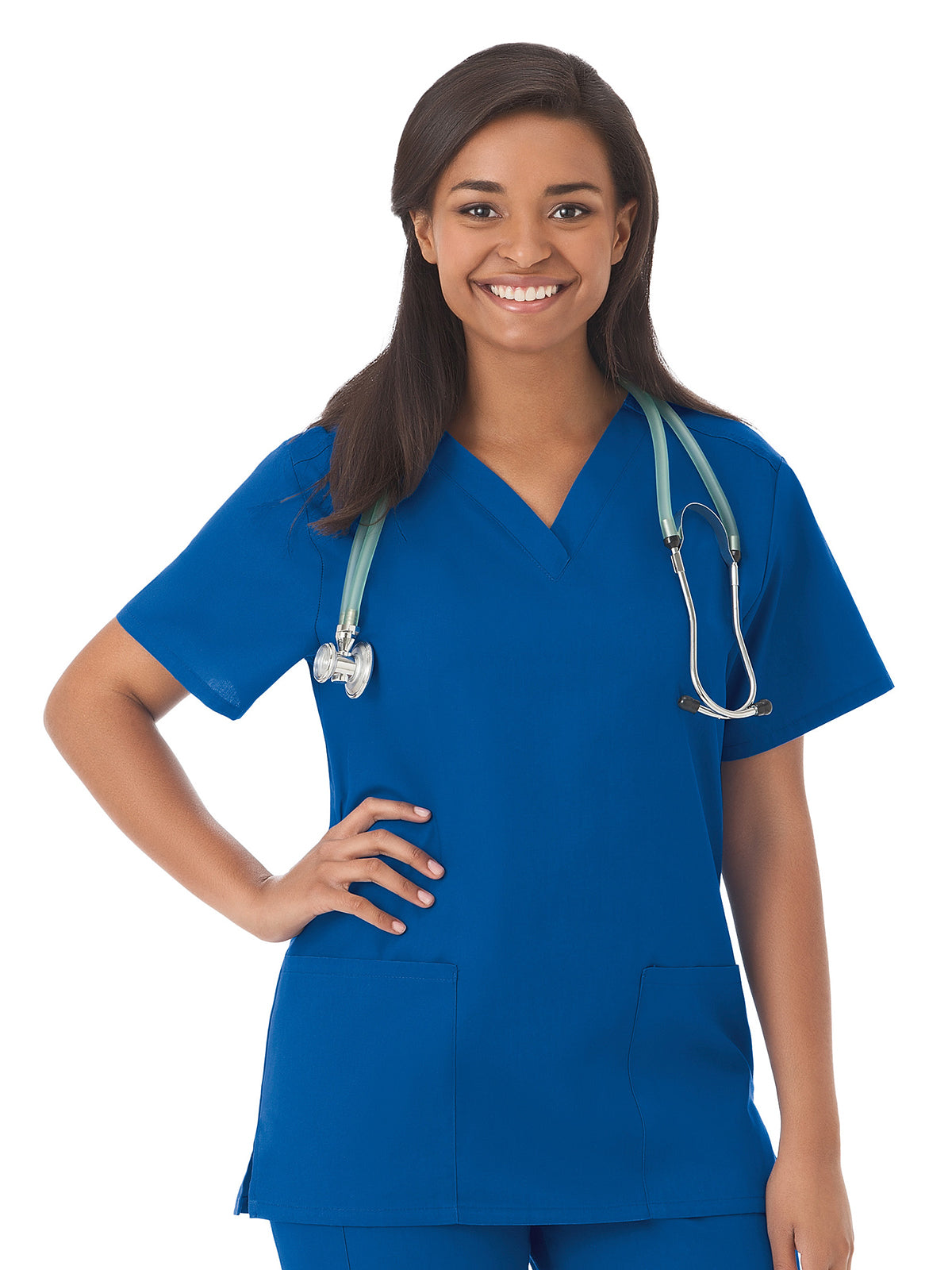 Women's 2-Pocket Scrub Top - 14700 - Royal Blue