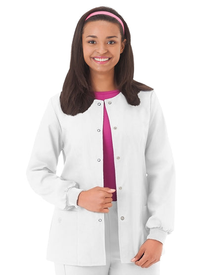 Women's Warm-Up Scrub Jacket - 14740 - White