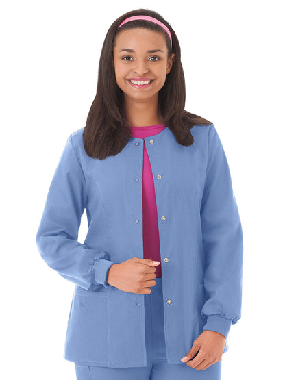 Women's Warm-Up Scrub Jacket - 14740 - Ceil Blue