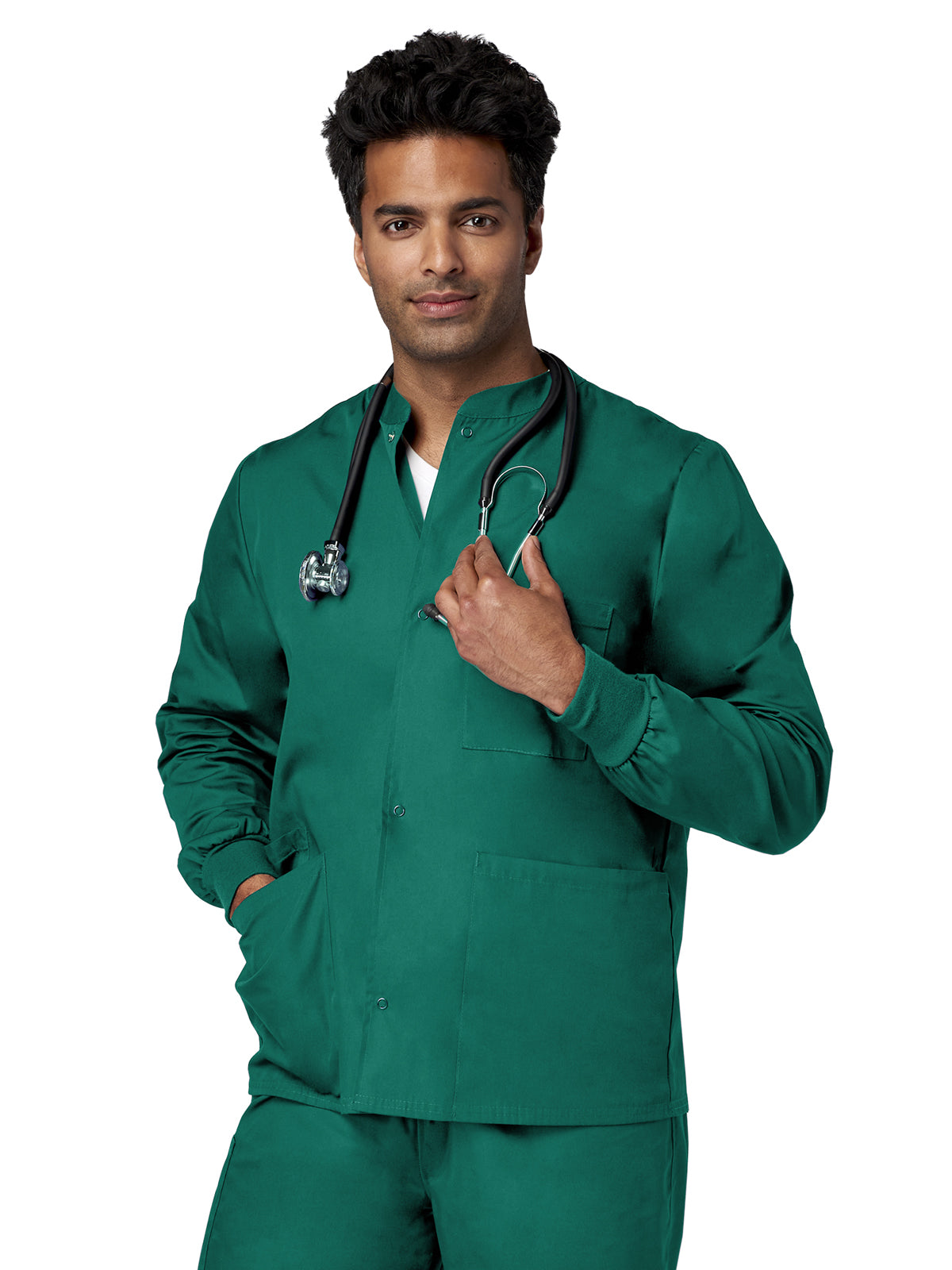 Unisex 4-Pocket Snap Front Jacket - 14780 - Spruce/Hunter