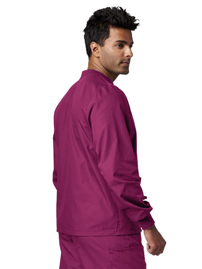 Unisex 4-Pocket Snap Front Jacket - 14780 - Plumberry Wine