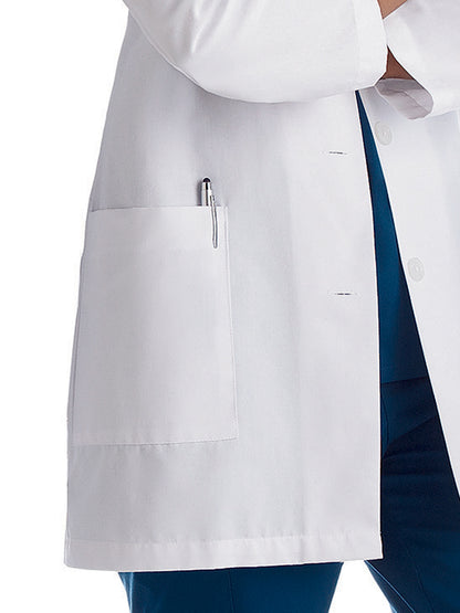 Women's Three-Pocket 33" Slim Mid-Length Lab Coat - 15000 - White