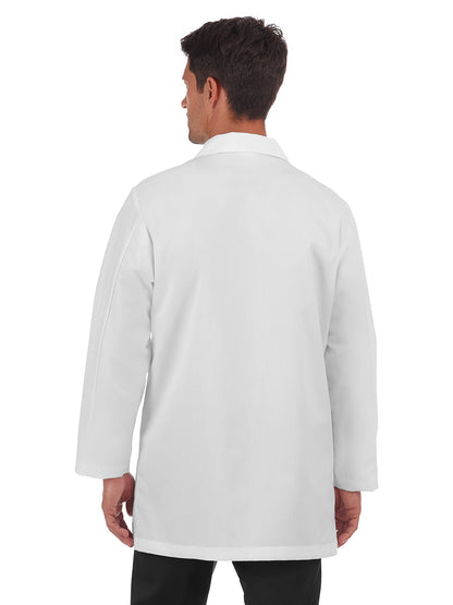 Men's 3-Pocket 34" Mid-Length Lab Coat - 15007 - White