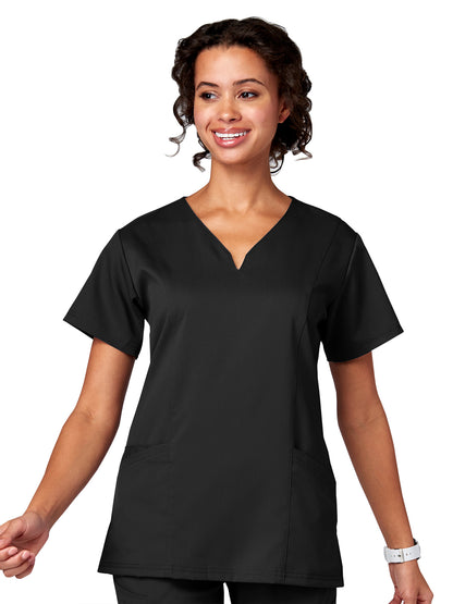 Women's 2-Pocket Ventral V-Neck Top - 15200 - Black