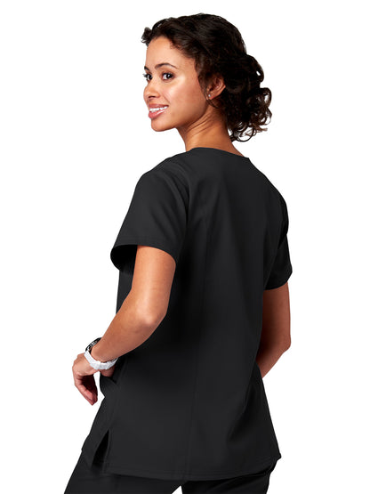 Women's 2-Pocket Ventral V-Neck Top - 15200 - Black