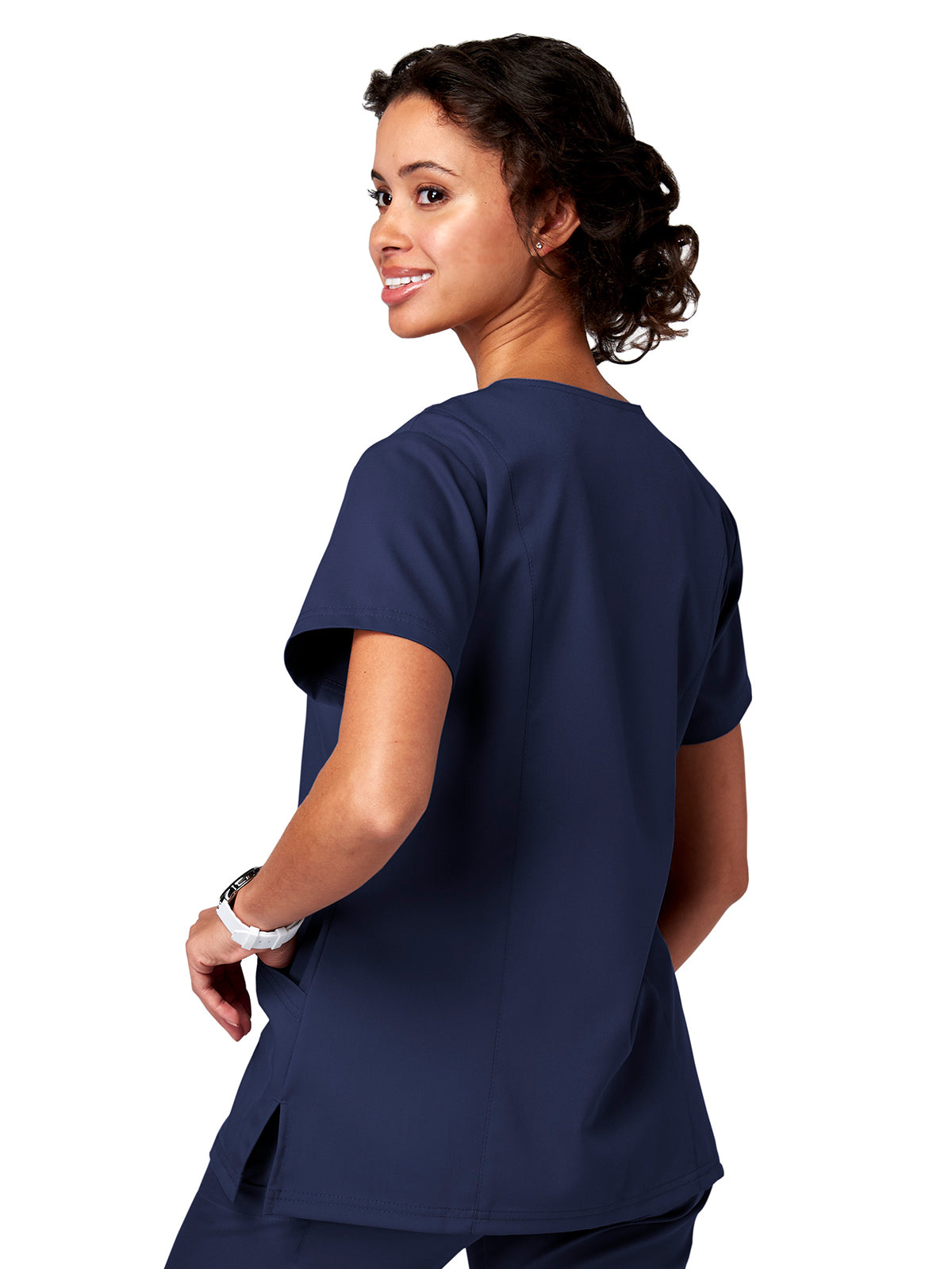 Women's 2-Pocket Ventral V-Neck Top - 15200 - New Navy