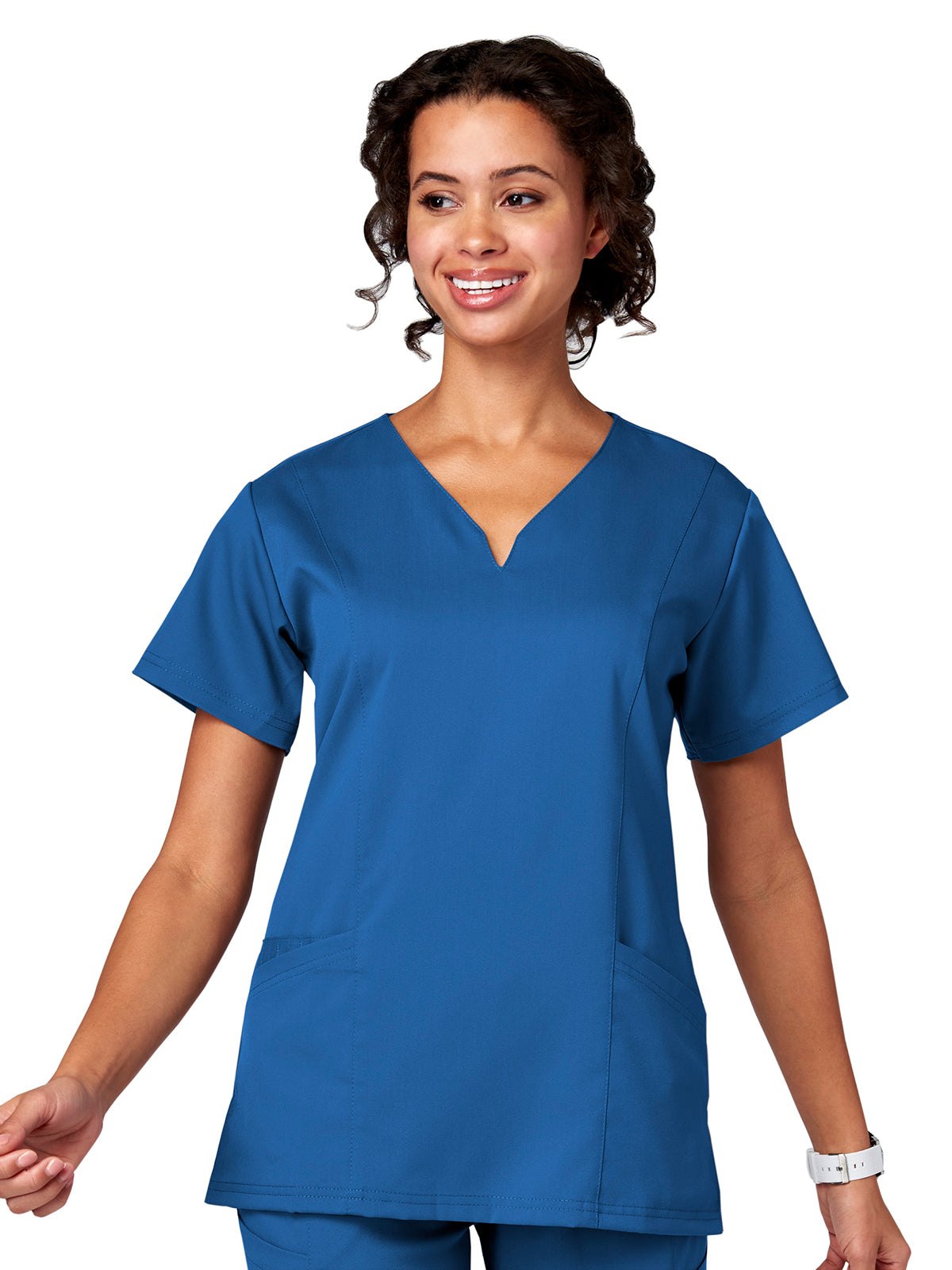 Women's 2-Pocket Ventral V-Neck Top - 15200 - Royal Blue