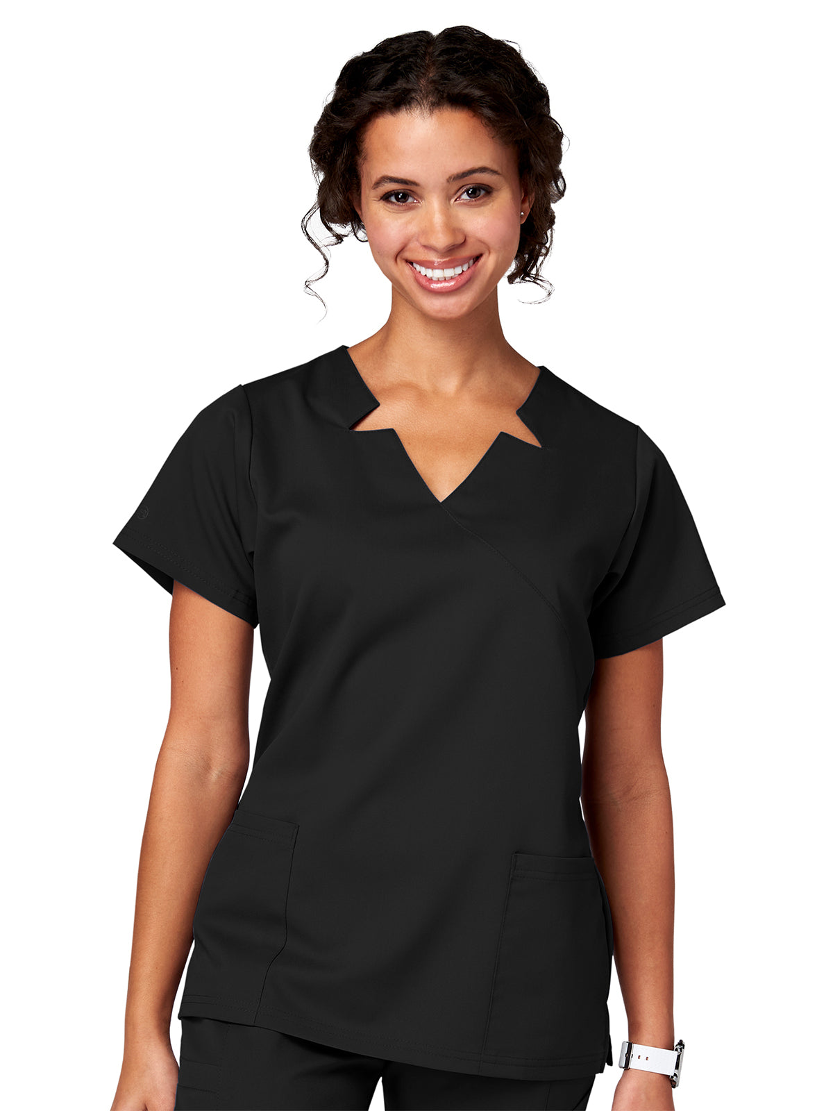 Women's 2-Pocket Notch Top - 15201 - Black