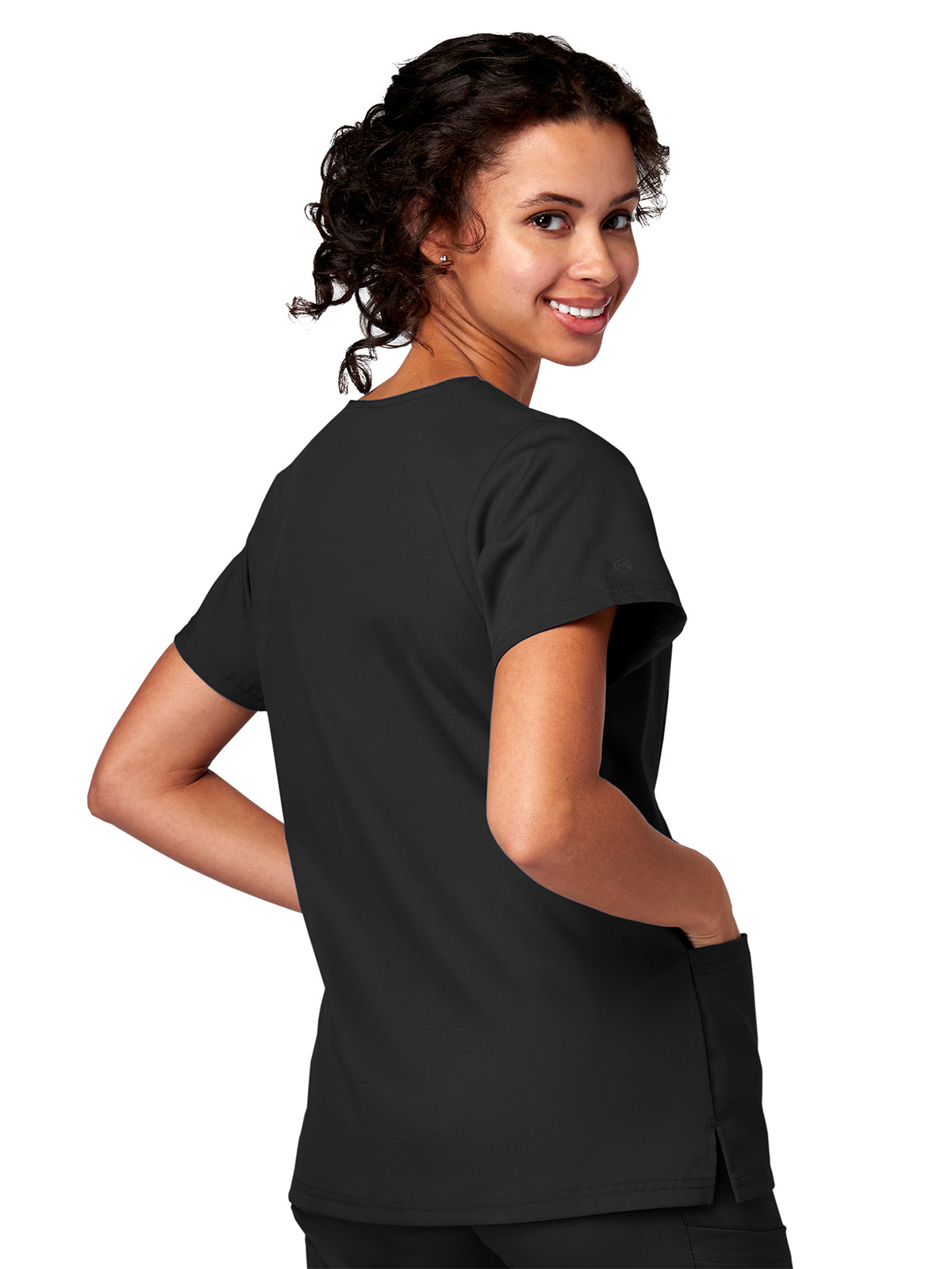 Women's 2-Pocket Notch Top - 15201 - Black