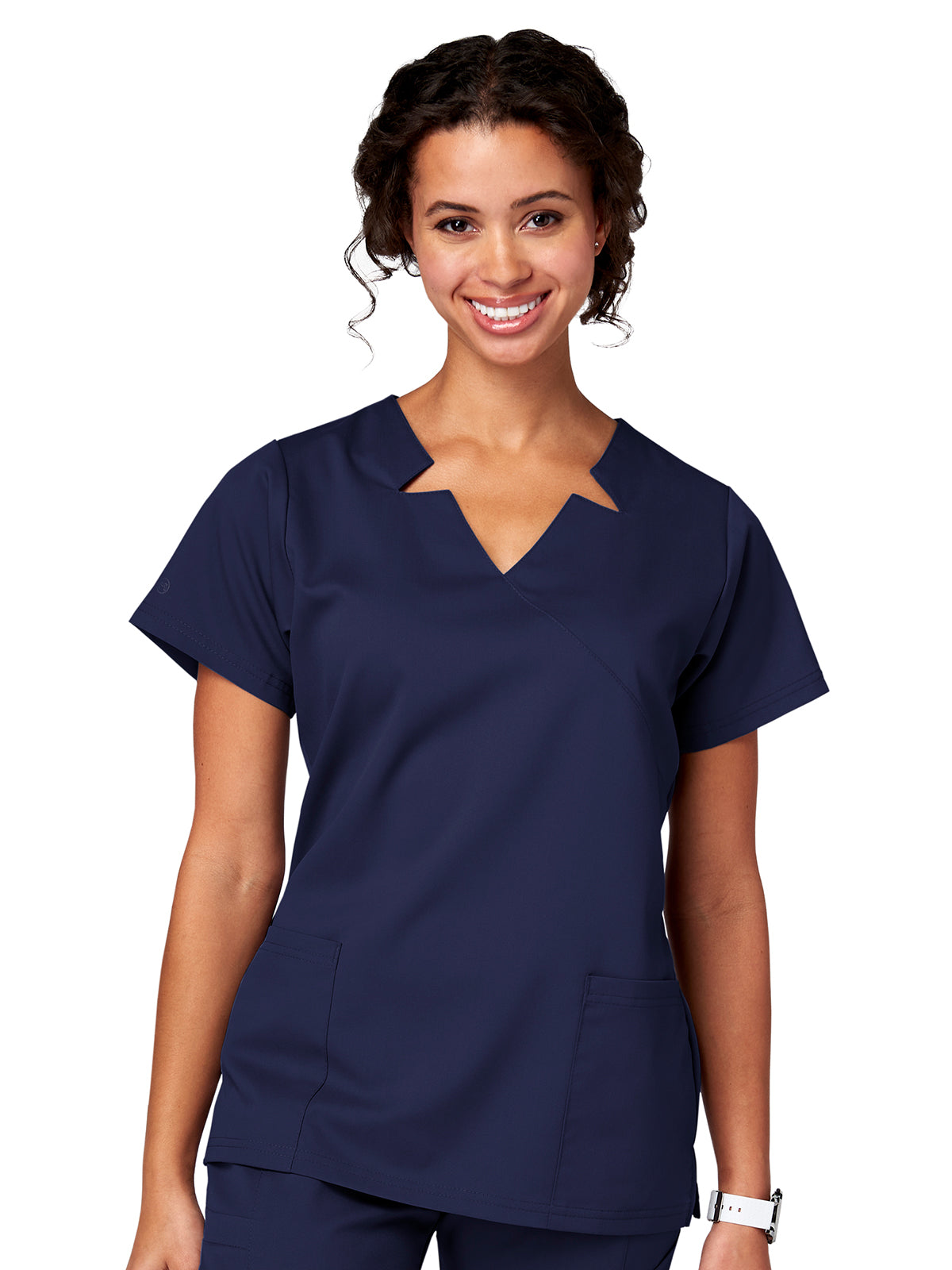 Women's 2-Pocket Notch Top - 15201 - New Navy