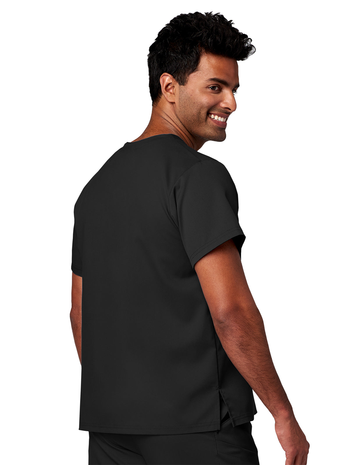 Men's 2-Pocket V-Neck Top - 15202 - Black